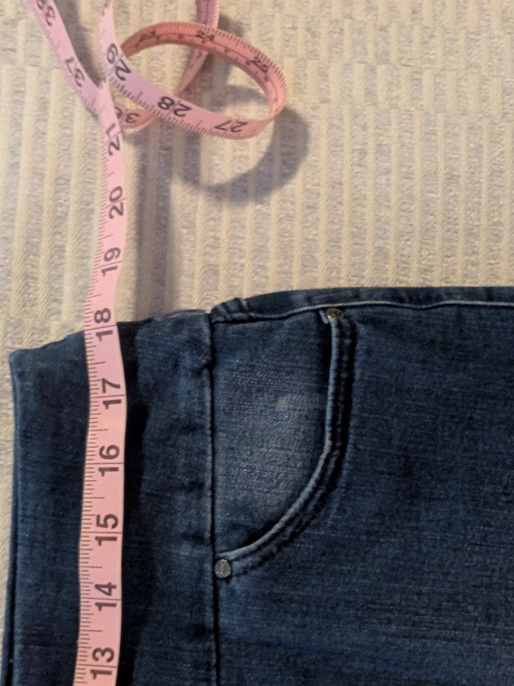 Denim A-Line Mini Skort, Size L - Picture 6 of 10